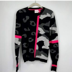 Brodie Cashmere Ava Camo Animal Print Roundneck Long Sleeves Jumper Sweater